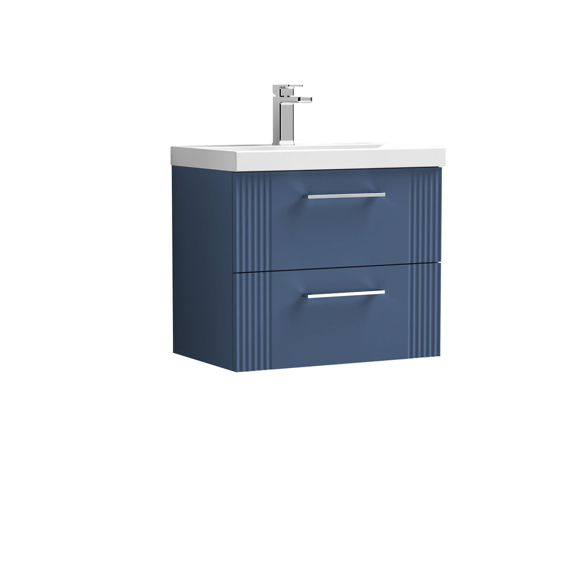Nuie Deco 600mm 2 Drawer Wall Hung Vanity Unit With Thin Edge Basin