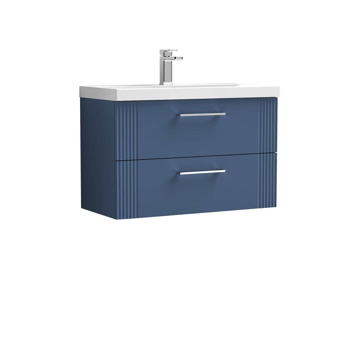 Nuie Deco 800mm 2 Drawer Wall Hung Vanity Unit With Thin Edge Basin