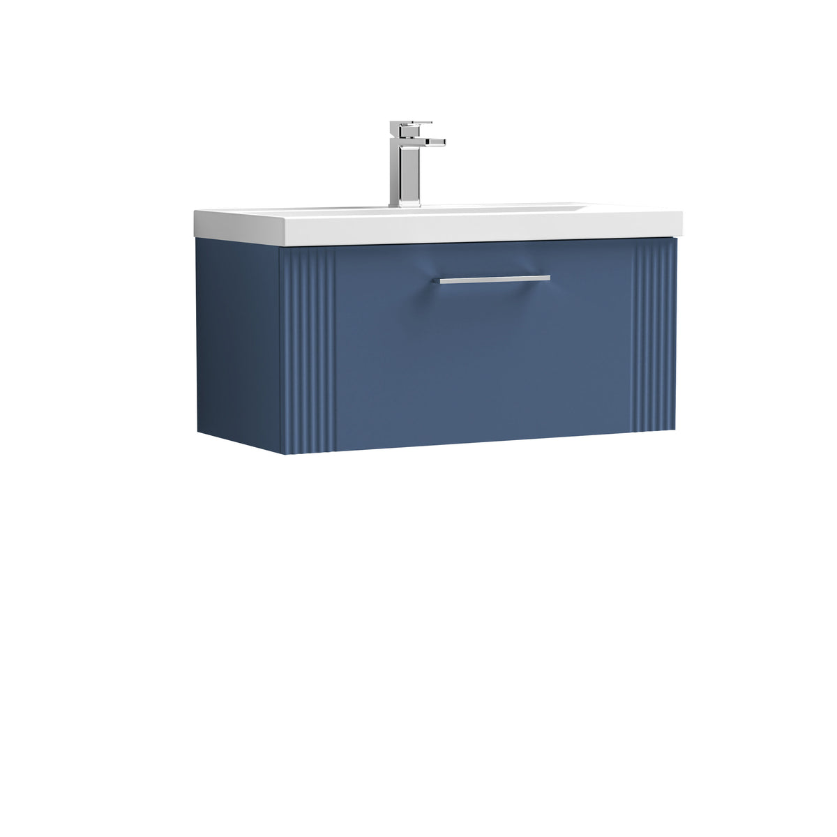 Nuie Deco 800mm 1 Drawer Wall Hung Vanity Unit With Thin Edge Basin