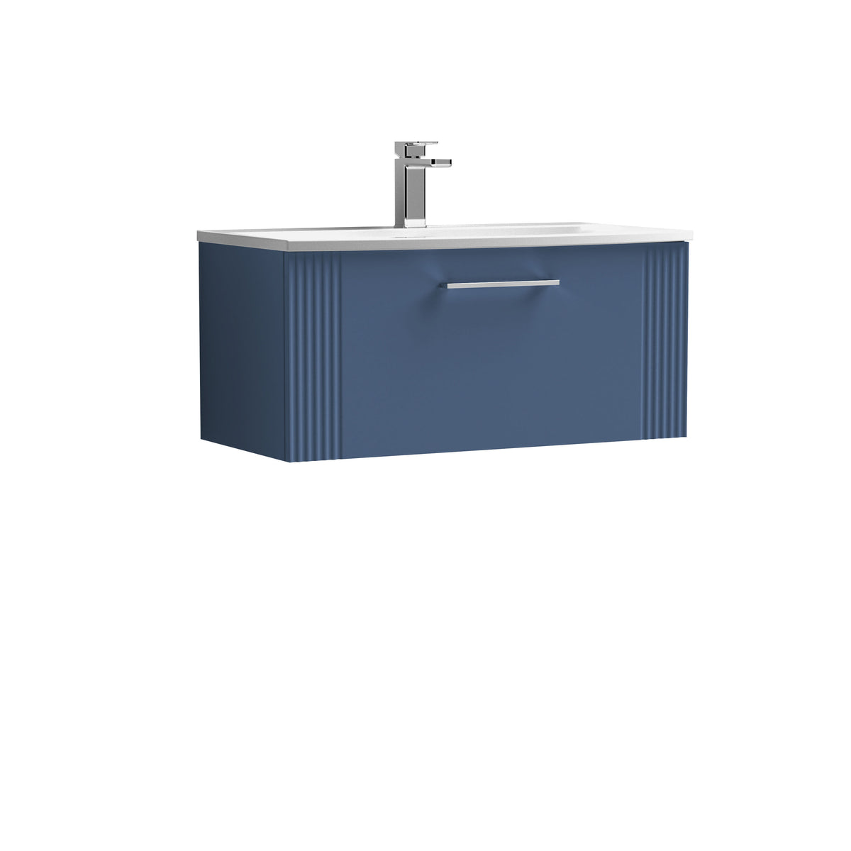 Nuie Deco 800mm 1 Drawer Wall Hung Vanity Unit With Curved Basin