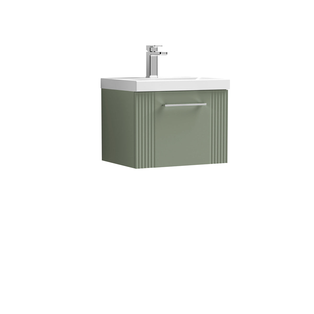 Nuie Deco 500mm 1 Drawer Wall Hung Vanity Unit With Mid-Edge Basin