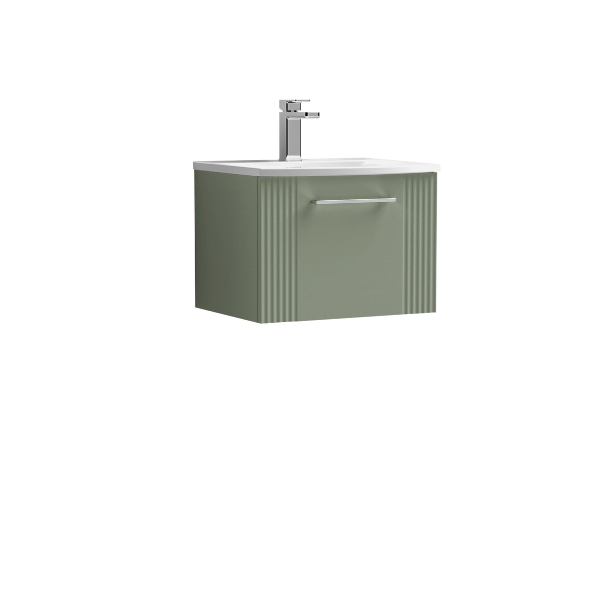 Nuie Deco 500mm 1 Drawer Wall Hung Vanity Unit With Curved Basin