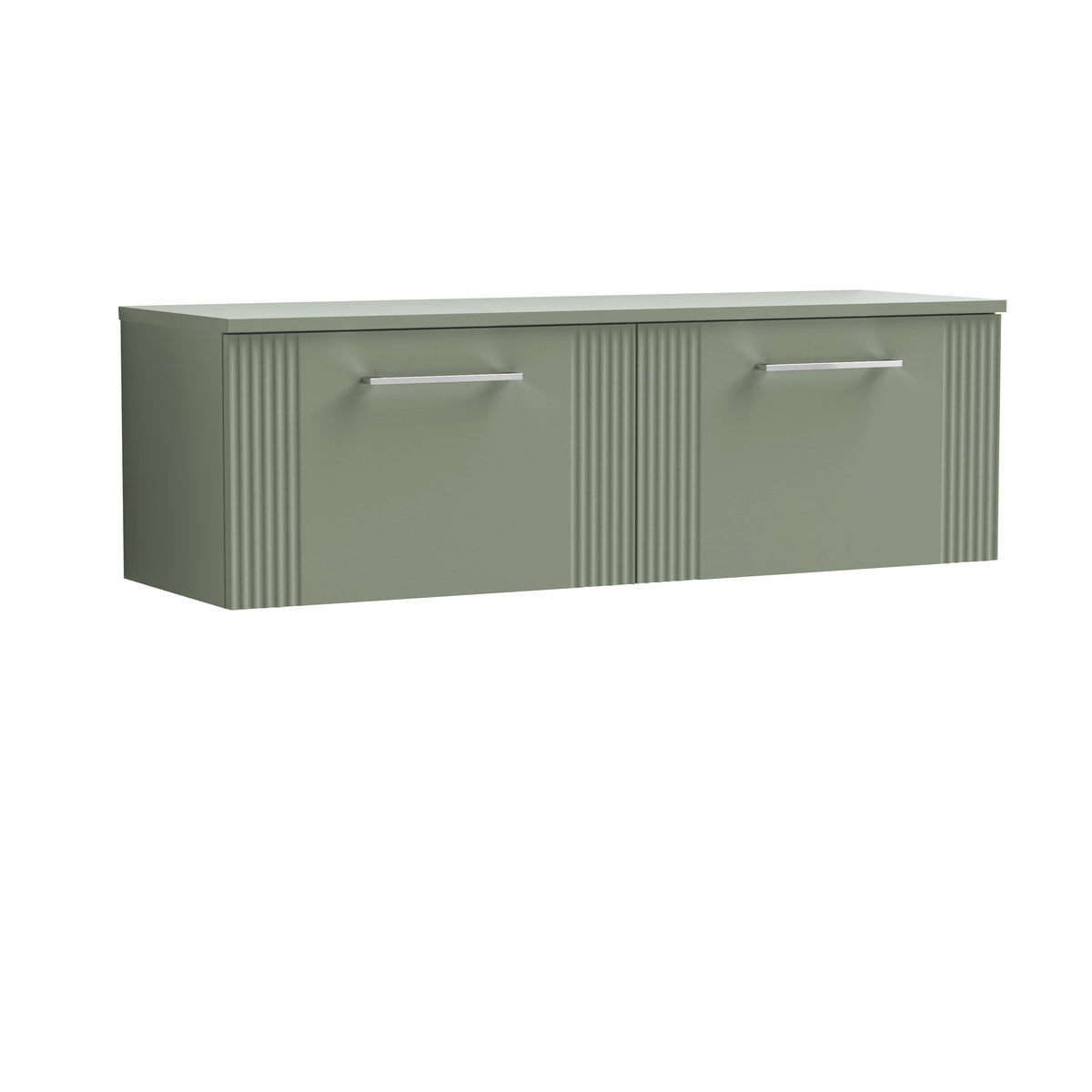 Nuie 1200mm Art Deco 2 Drawer Wall Hung Vanity Unit With Co-ordinating Worktop