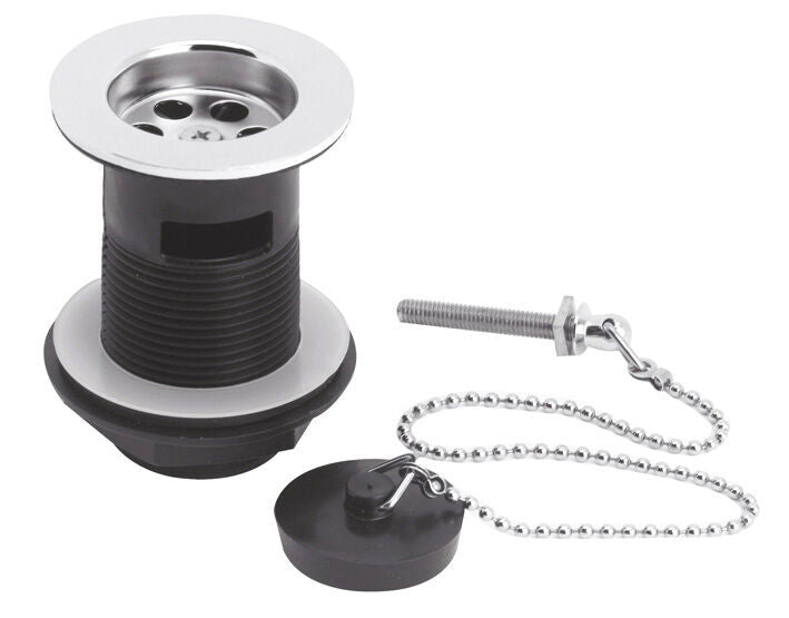 Chrome Plug With Chain Basin Waste