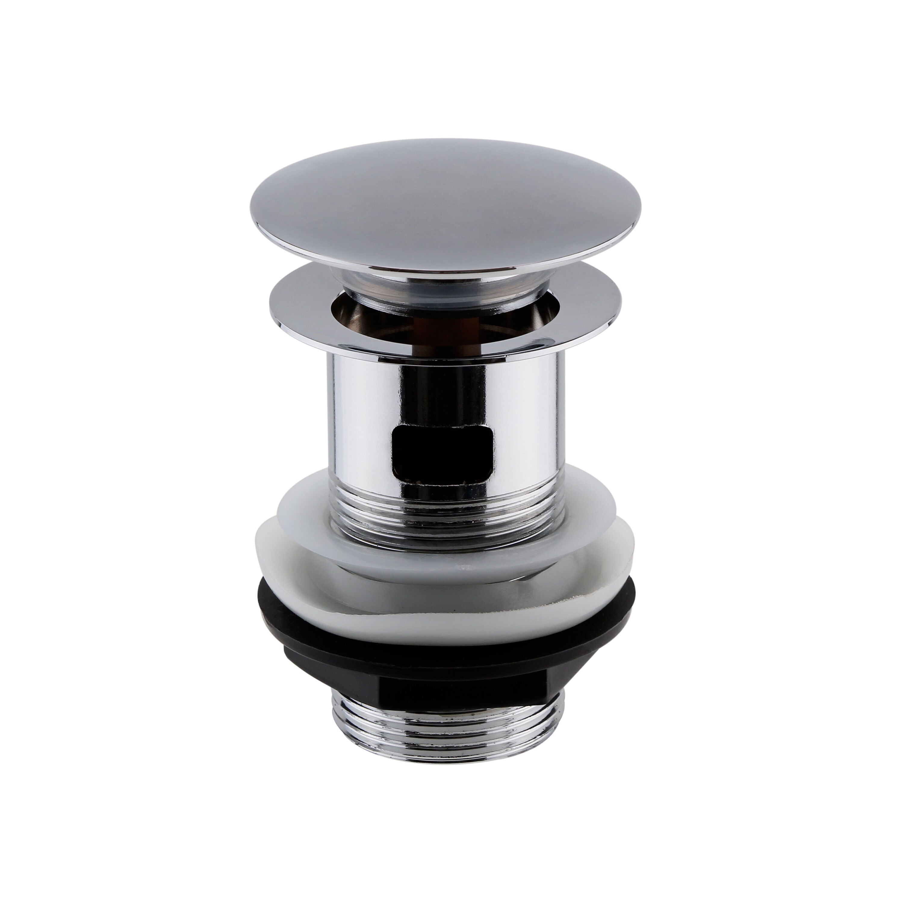 Chrome Slotted Push Button Basin Waste
