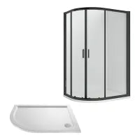 Rene Offset Quadrant Shower Enclosure & Tray Pack Chrome