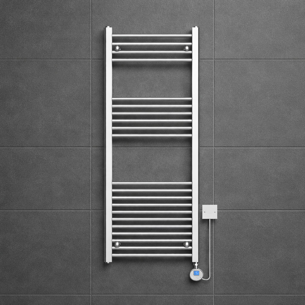 Electric Straight Towel Rail 500 x 1200mm 300W Thermostatic - ETSTR512C - ETSTR512C 3