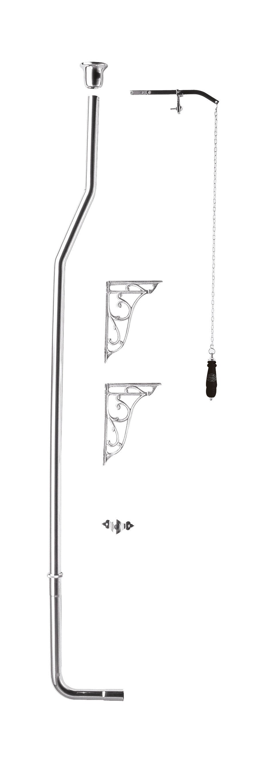 Nuie Old London /Black High Level Flush Pipe Pack