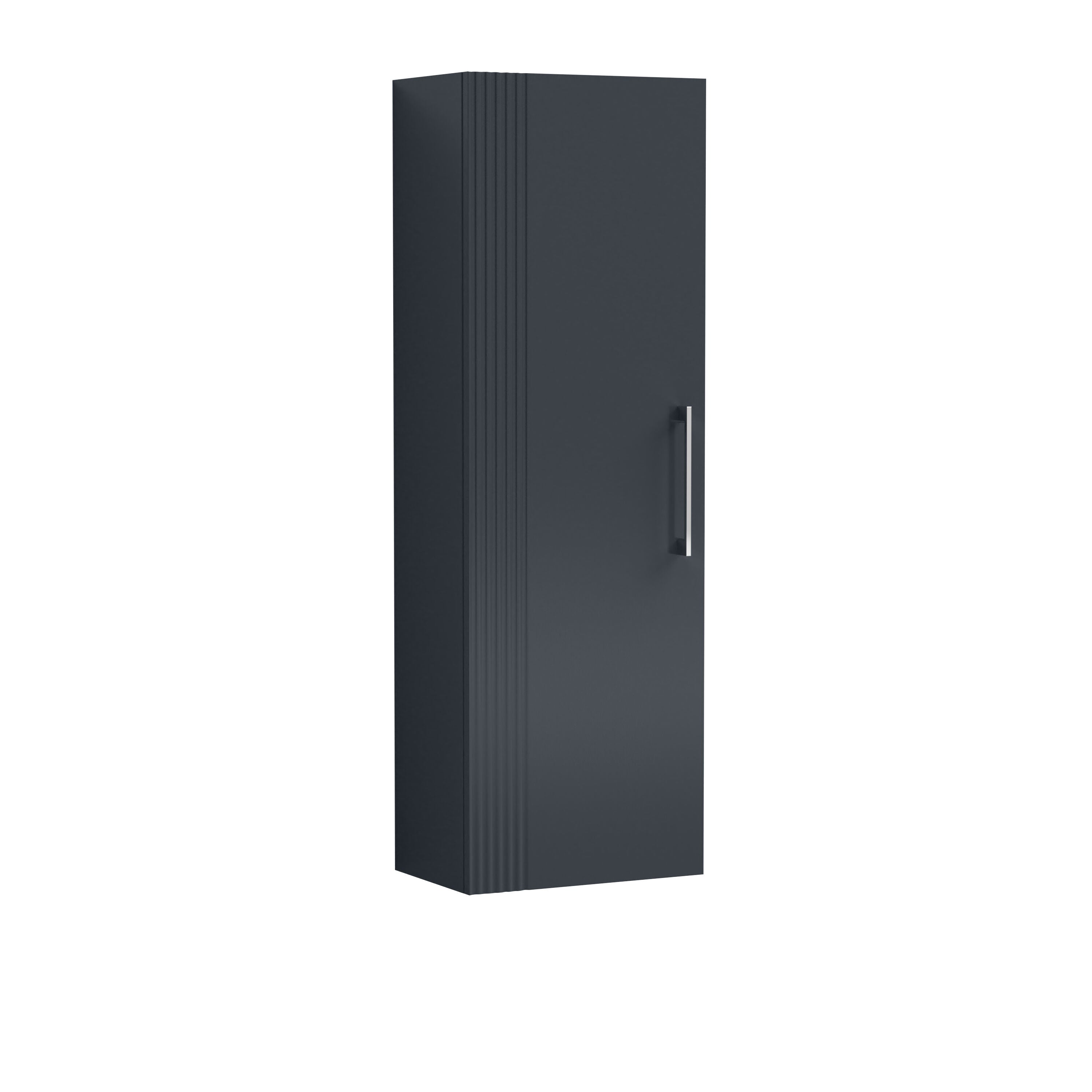 nuie Deco 400mm Soft Black Wall Hung Tall Cabinet