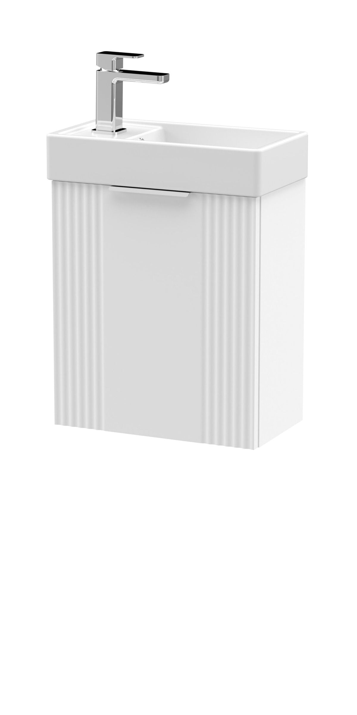 Nuie Deco Compact 400mm Wall Hung Vanity Unit With Ceramic Basin