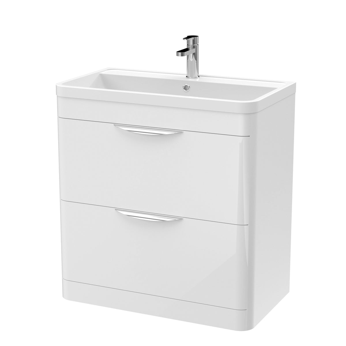 Nuie Parade 800mm 2 Drawer Floor Standing Vanity Unit With Basin