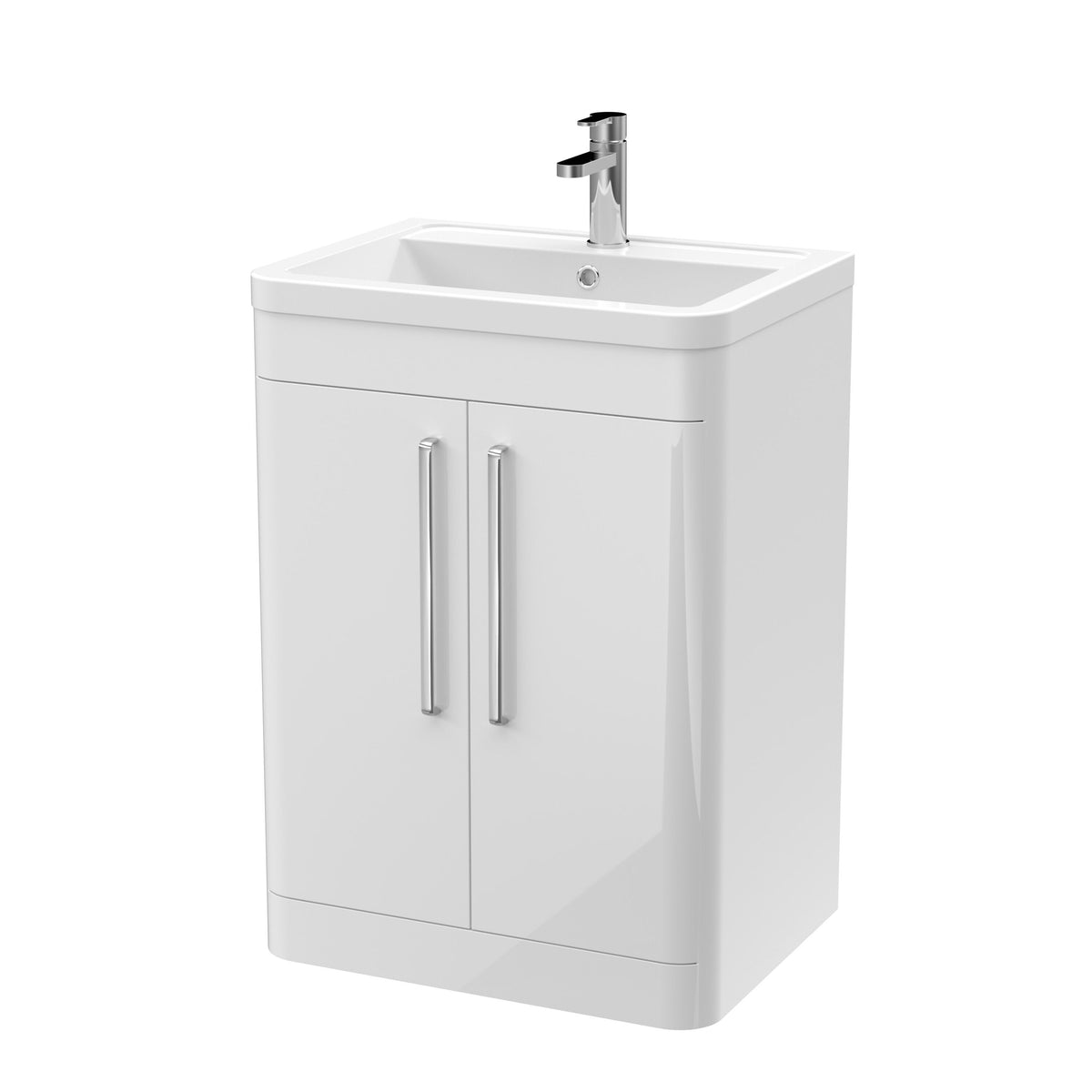 Nuie Parade 600mm 2 Door Floor Standing Vanity Unit With Basin