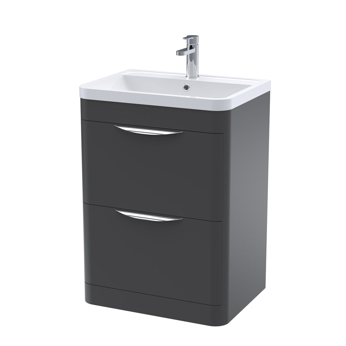 Nuie Parade 600mm 2 Drawer Floor Standing Vanity Unit With Basin