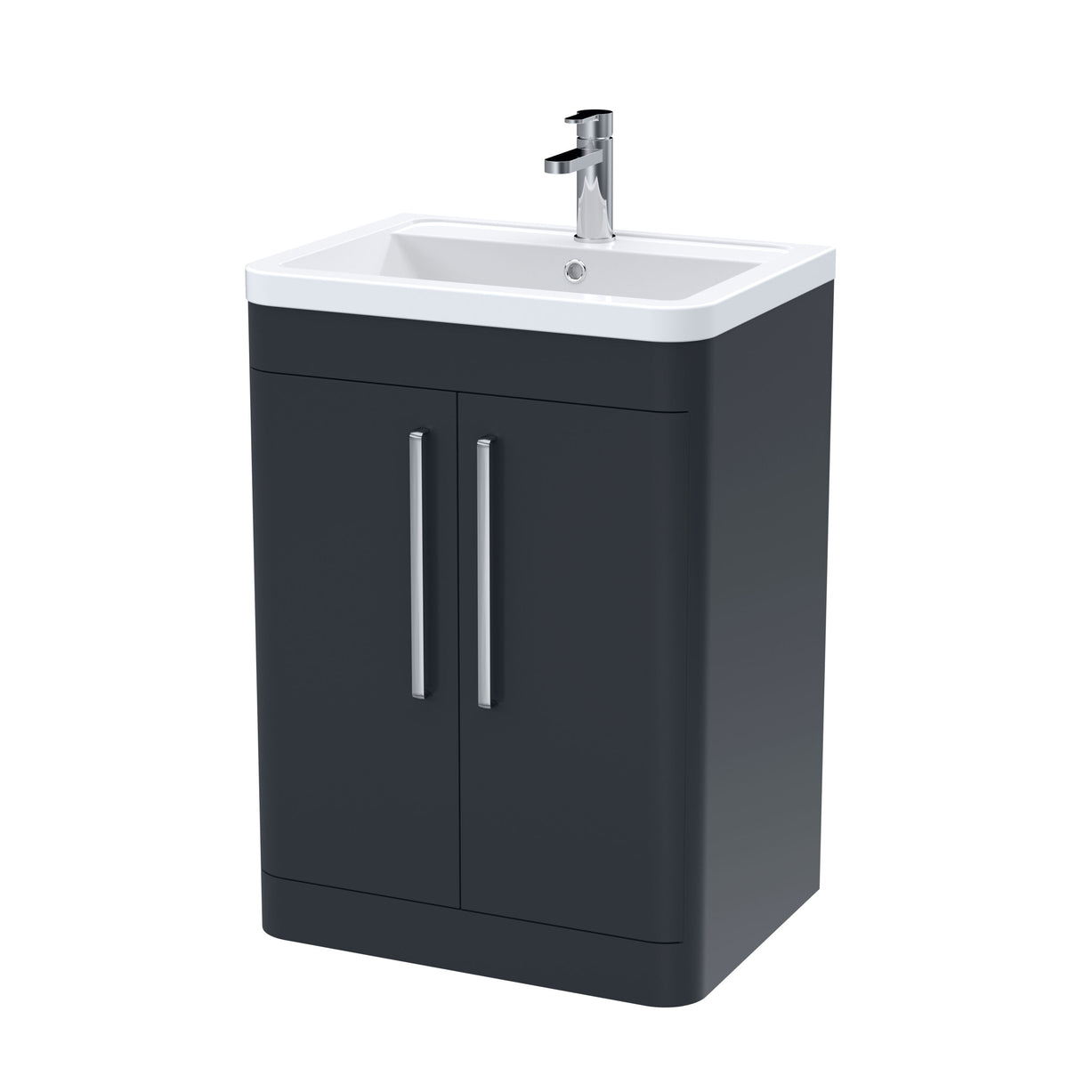 Nuie Parade 600mm 2 Door Floor Standing Vanity Unit With Basin