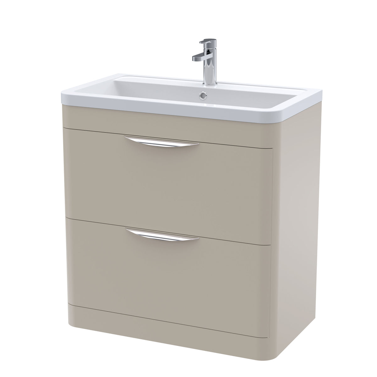 Nuie Parade 800mm 2 Drawer Floor Standing Vanity Unit With Basin
