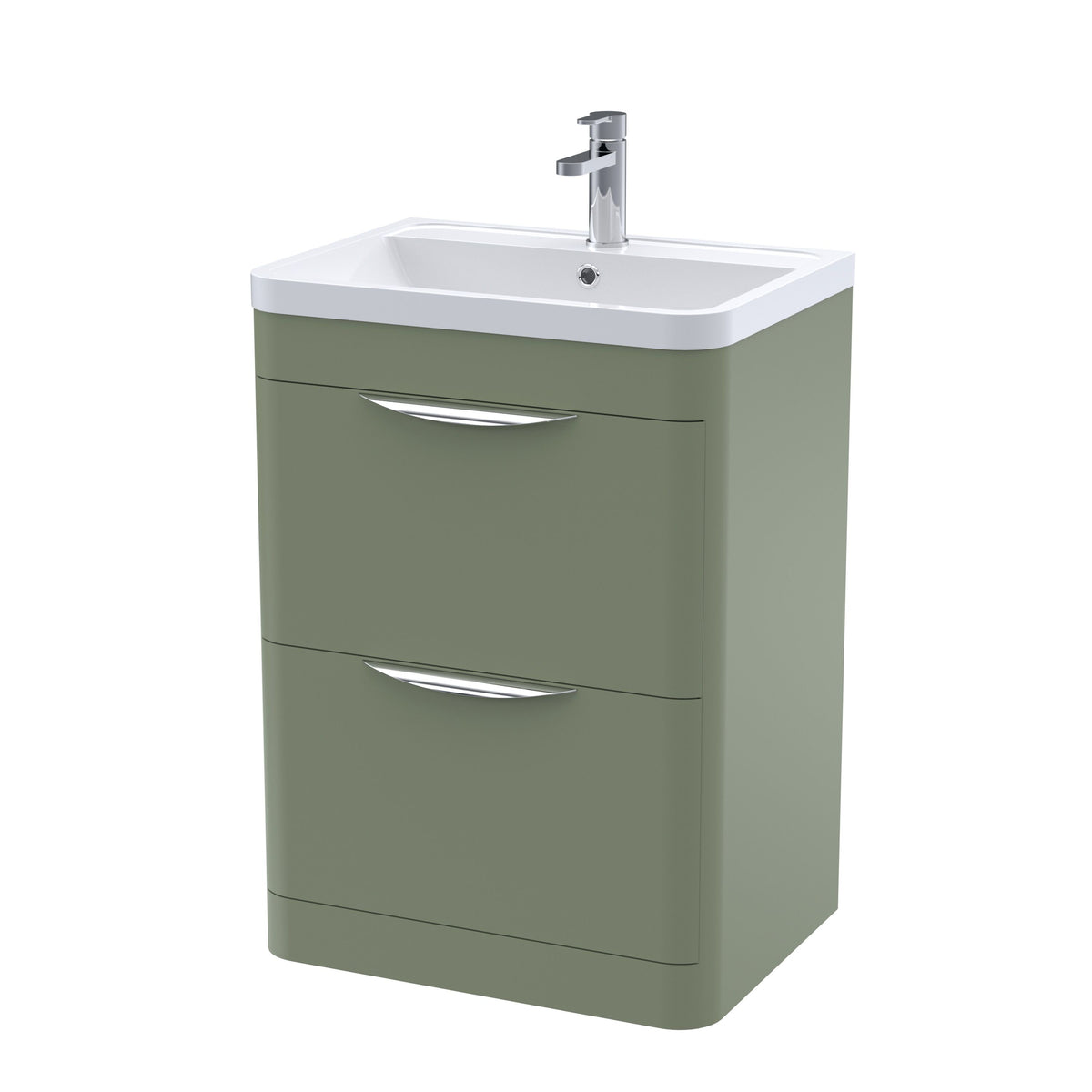 Nuie Parade 600mm 2 Drawer Floor Standing Vanity Unit With Basin