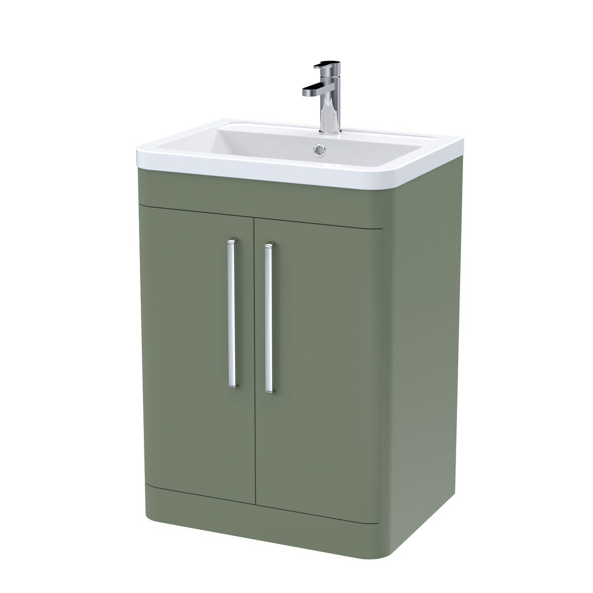 Nuie Parade 600mm 2 Door Floor Standing Vanity Unit With Basin