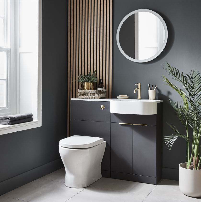 Fusion P Basin Unit Matt Dark Grey - FU500DO-G