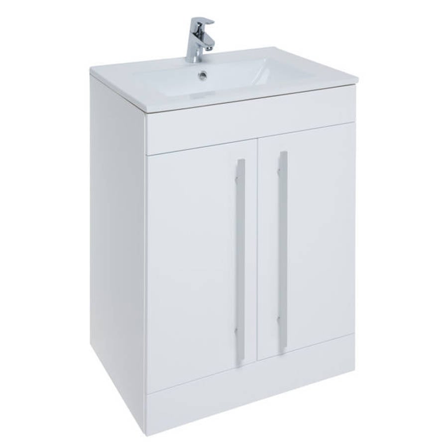 Purity/Matrix 600mm 2 Door Floor Standing Unit White - FUR001PU