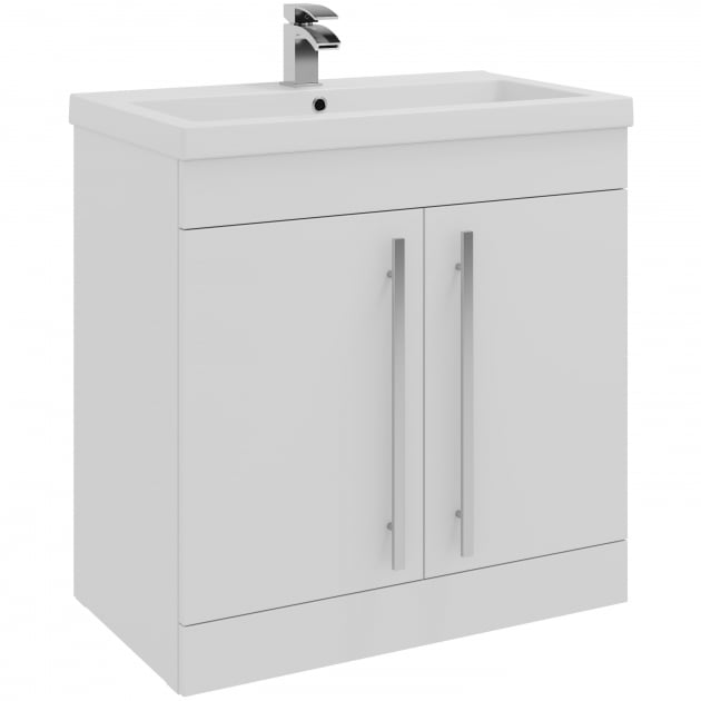 Purity 800mm 2 Door Floor Standing Unit White - FUR040PU - FUR040PU 1