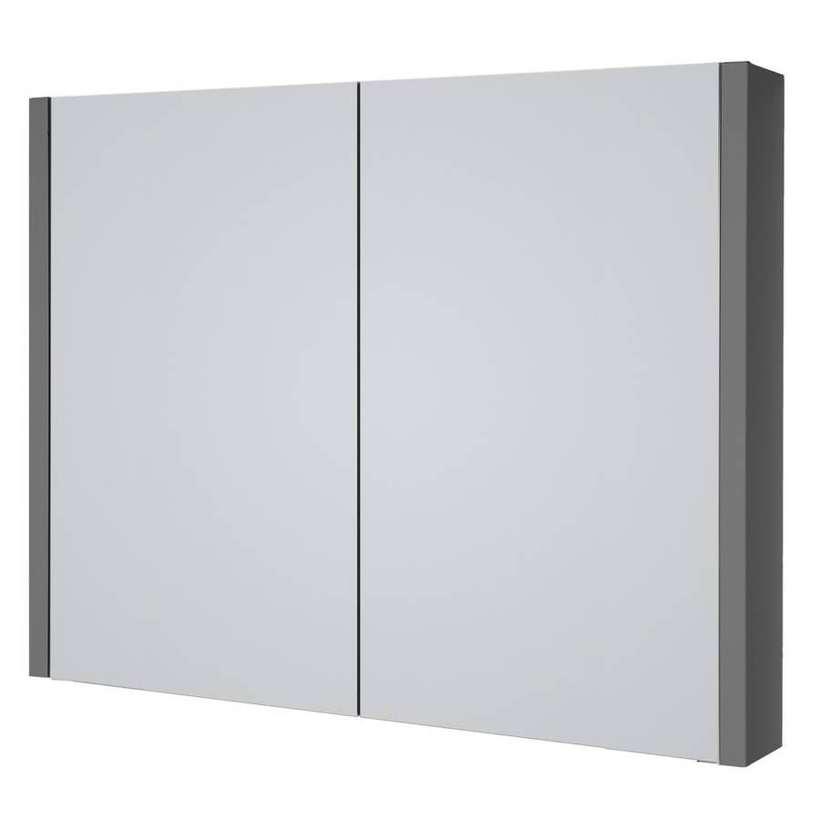 Purity 800mm Mirror Cabinet Storm Grey Gloss - FUR098PU