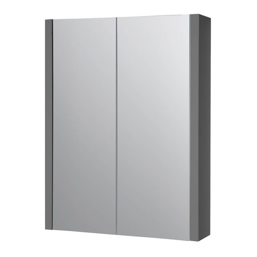 Purity 500mm Mirror Cabinet Storm Grey Gloss - FUR118PU