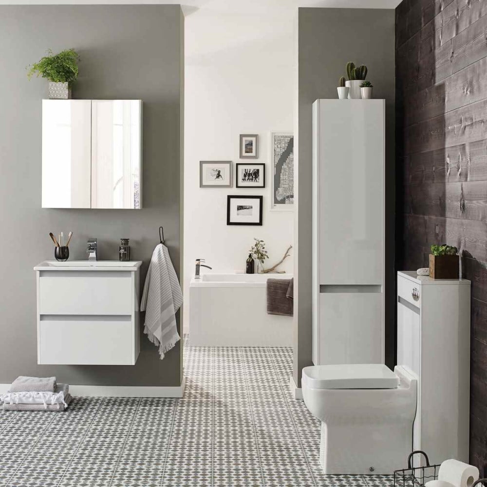 City 600x460mm Wall Mounted Unit White - FUR718CI - FUR718CI 1