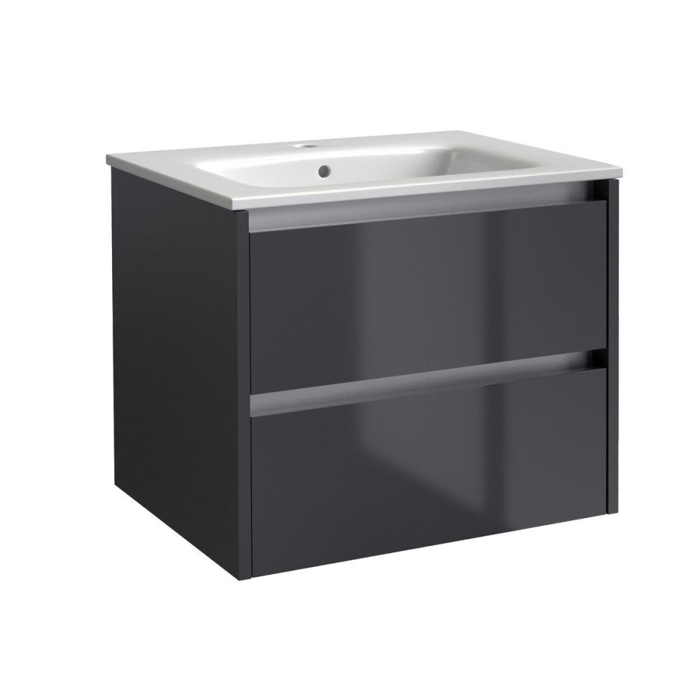 City 600x460mm Wall Mounted Unit Storm Grey Gloss - FUR719CI