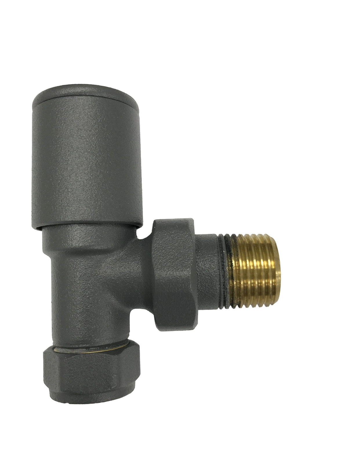 Radiator Valve Angled 15mm (Pair) - Textured Grey - GREY-ANG