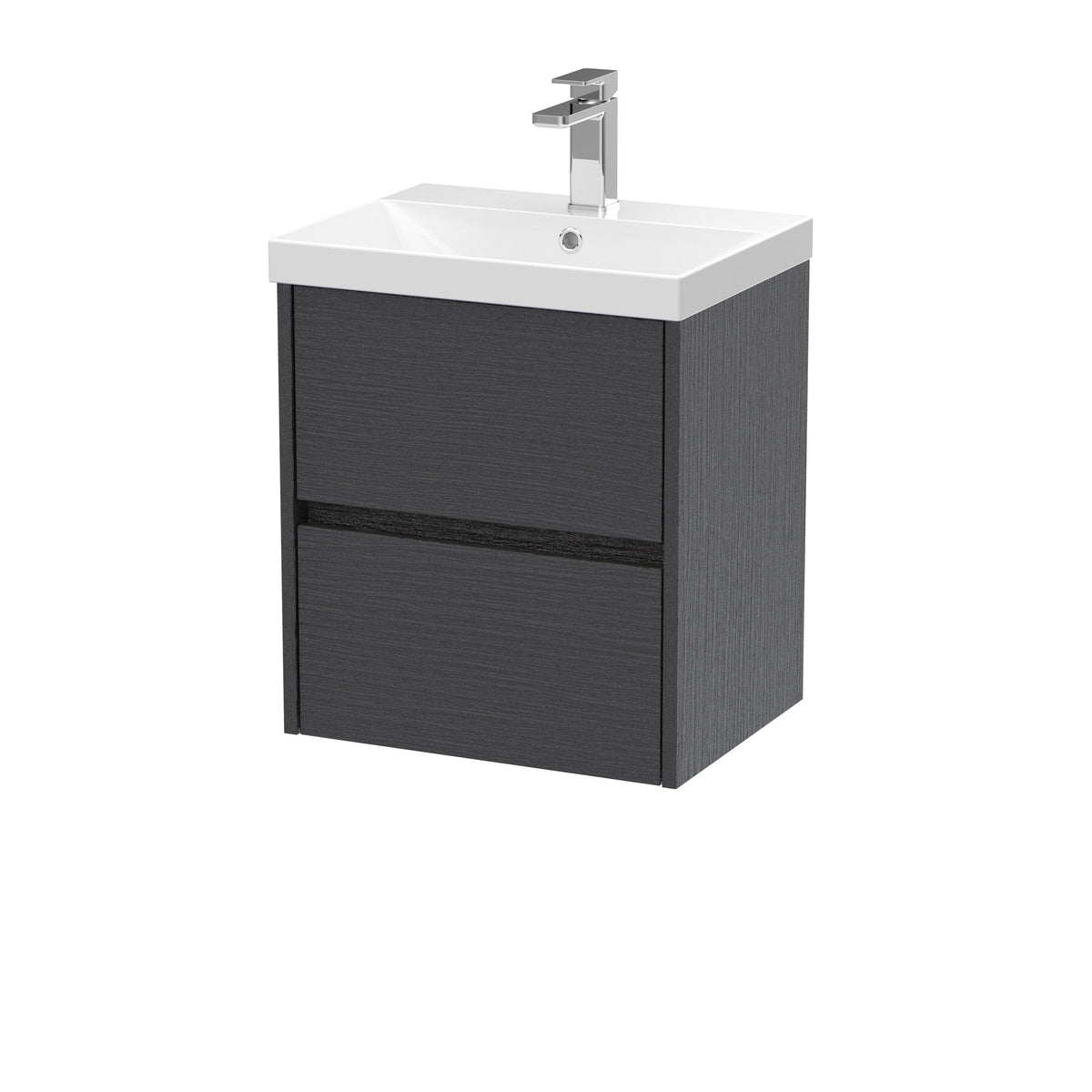 Nuie Havana 500mm 2 Drawer Wall Hung Vanity Unit With Thin Edge Basin