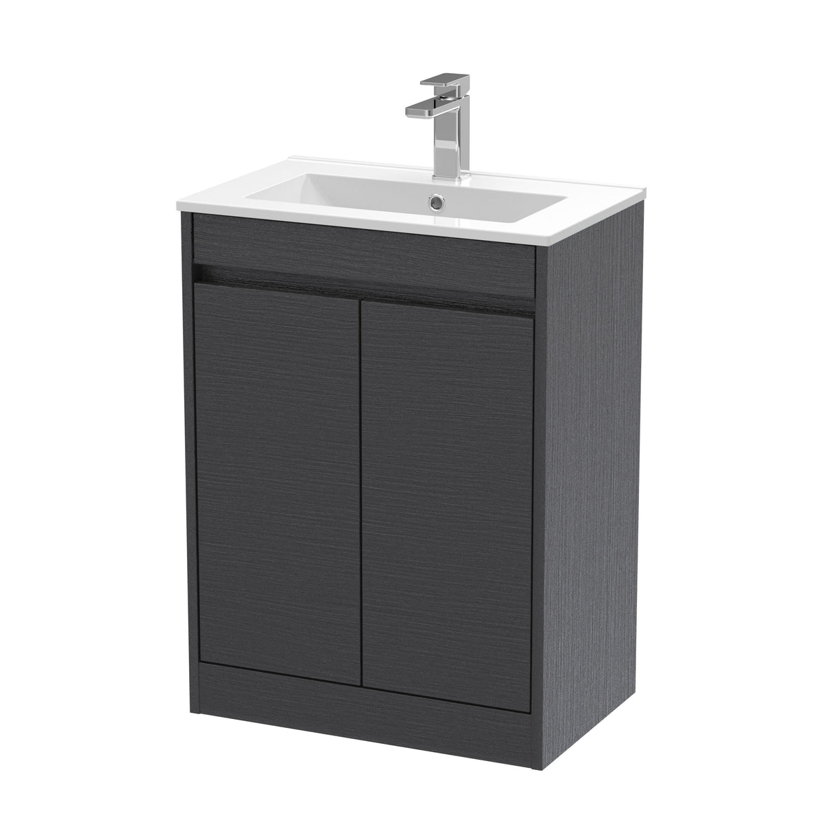 Nuie Havana 600mm 2 Door Floor Standing Vanity Unit With Minimilist Basin