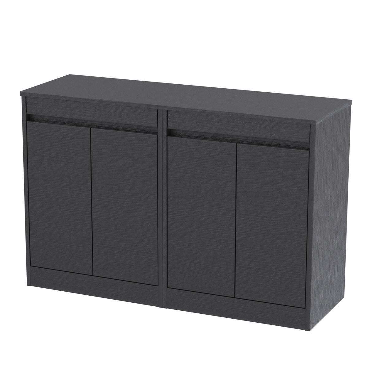 Nuie Havana 1200mm 4 Door Floor Standing Vanity Unit With Co-ordinating Worktop