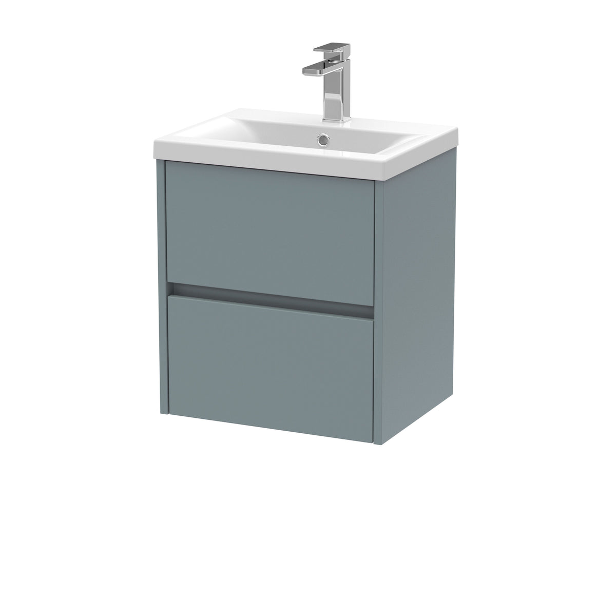 Nuie Havana 500mm 2 Drawer Wall Hung Vanity Unit With Mid-Edge Basin