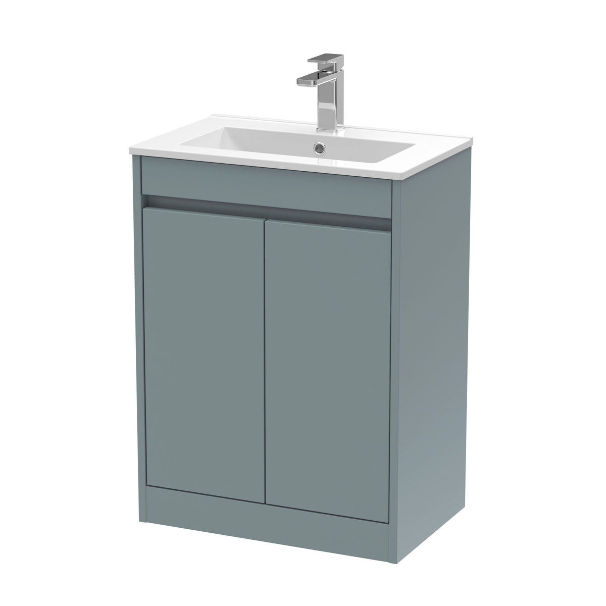 Nuie Havana 600mm 2 Door Floor Standing Vanity Unit With Minimilist Basin