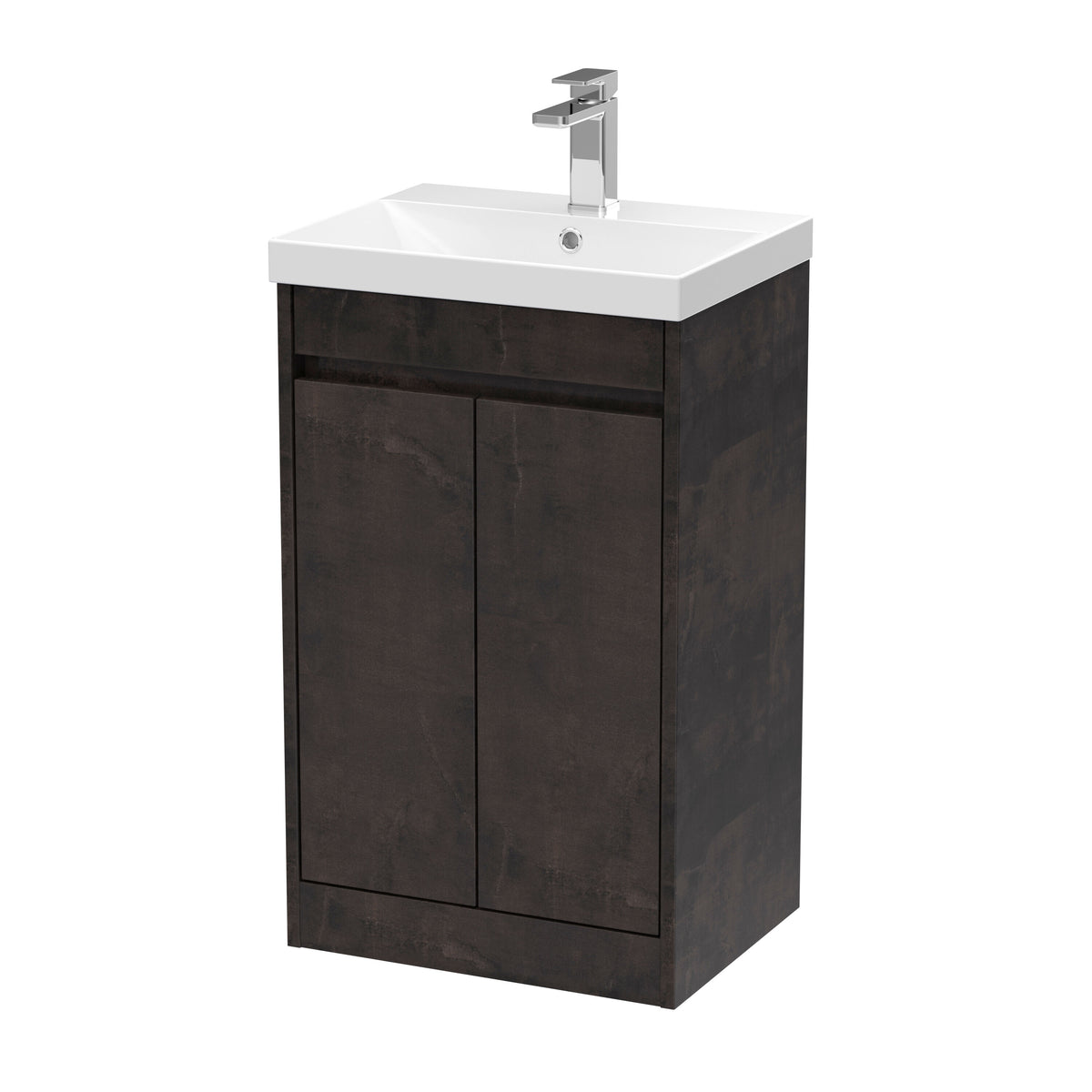 Nuie Havana 500mm 2 Door Floor Standing Vanity Unit With Thin-Edge Basin