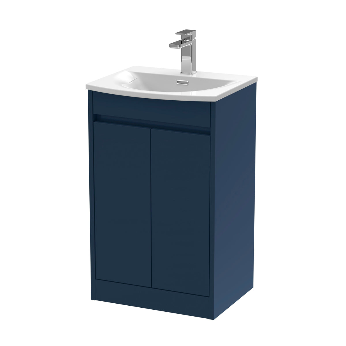 Nuie Havana 500mm 2 Door Floor Standing Vanity Unit With Curved Basin
