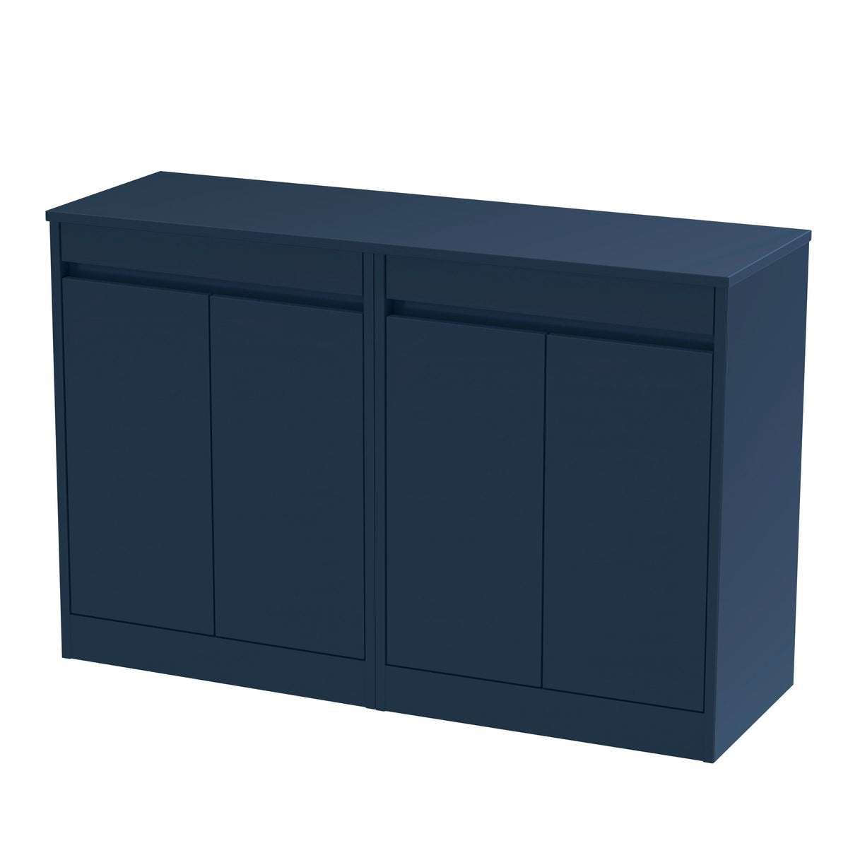 Nuie Havana 1200mm 4 Door Floor Standing Vanity Unit With Co-ordinating Worktop
