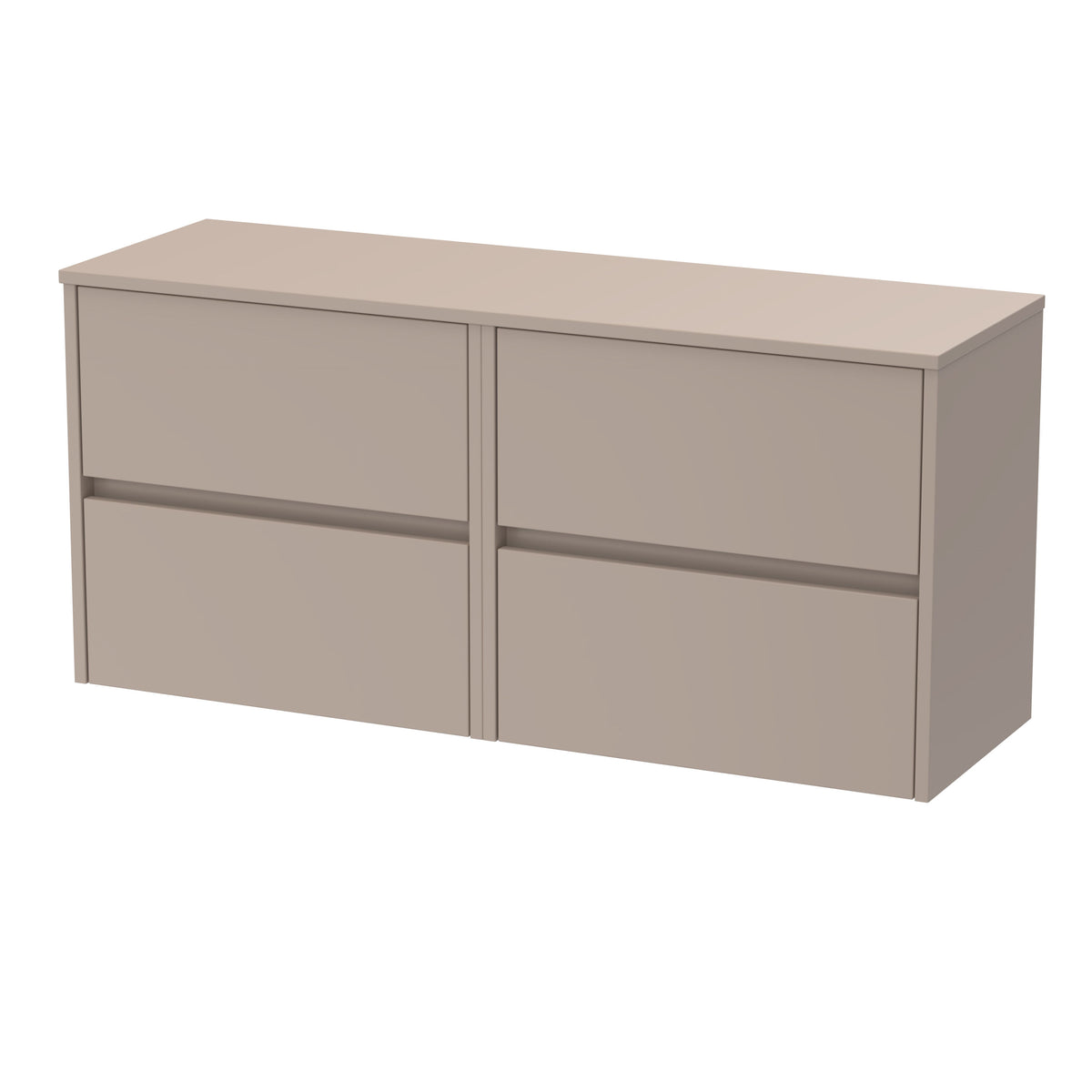 Nuie Havana 1200mm 4 Drawer Wall Hung Vanity Unit With Co-ordinating Worktop