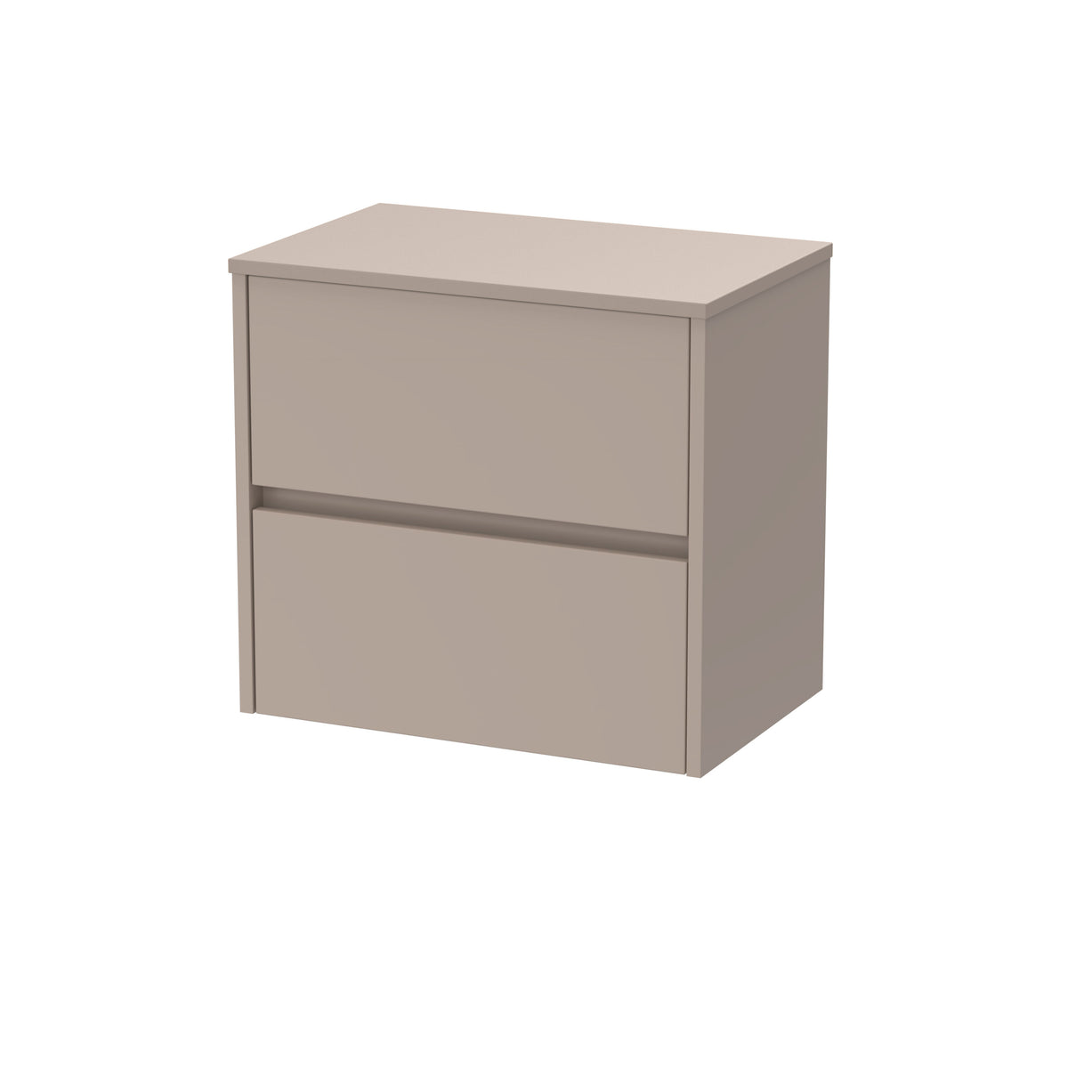 Nuie Havana 600mm 2 Drawer Wall Hung Vanity Unit With Co-ordinating Worktop