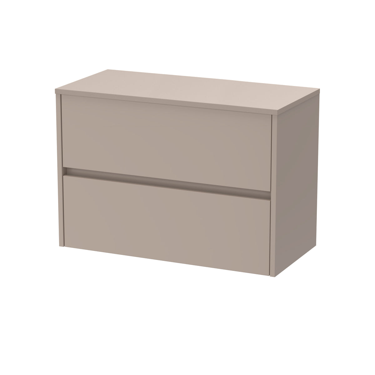 Nuie Havana 800mm 2 Drawer Wall Hung Vanity Unit With Co-ordinating Worktop