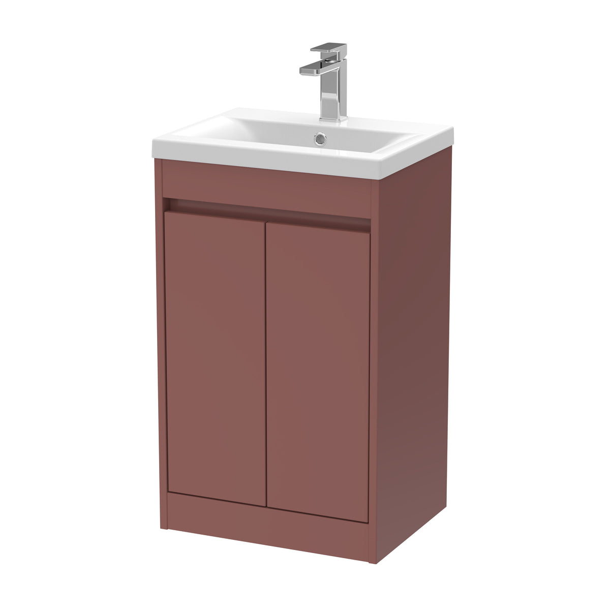 Nuie Havana 500mm 2 Door Floor Standing Vanity Unit With Mid-Edge Basin