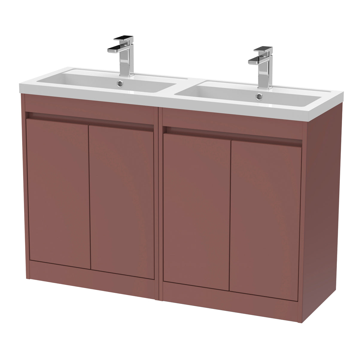 Nuie Havana 1200mm 4 Door Floor Standing Vanity Unit With Ceramic Basin