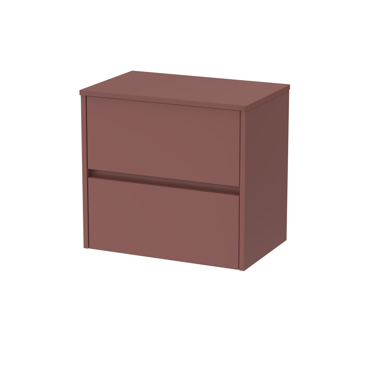 Nuie Havana 600mm 2 Drawer Wall Hung Vanity Unit With Co-ordinating Worktop