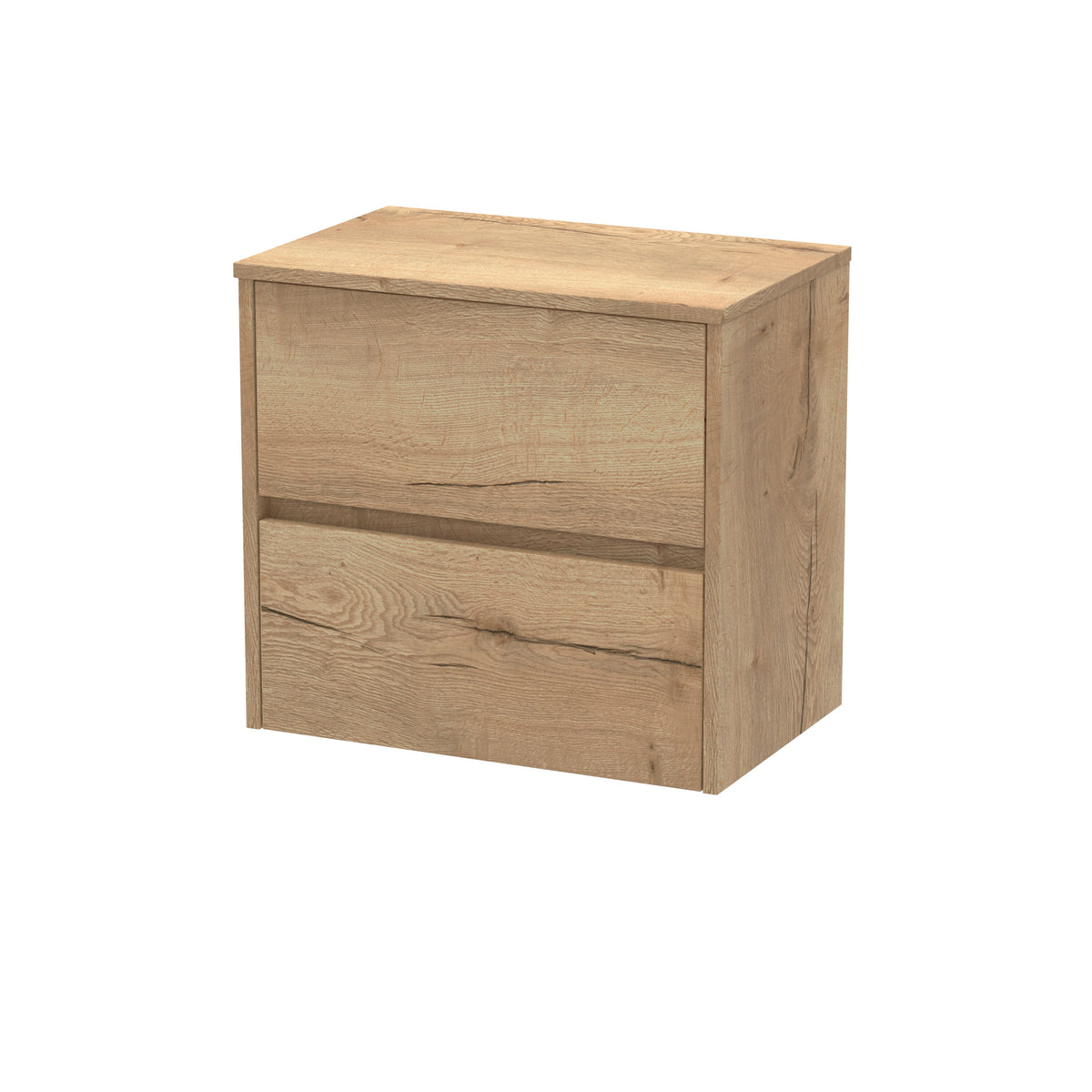 Nuie Havana 600mm 2 Drawer Wall Hung Vanity Unit & Worktop