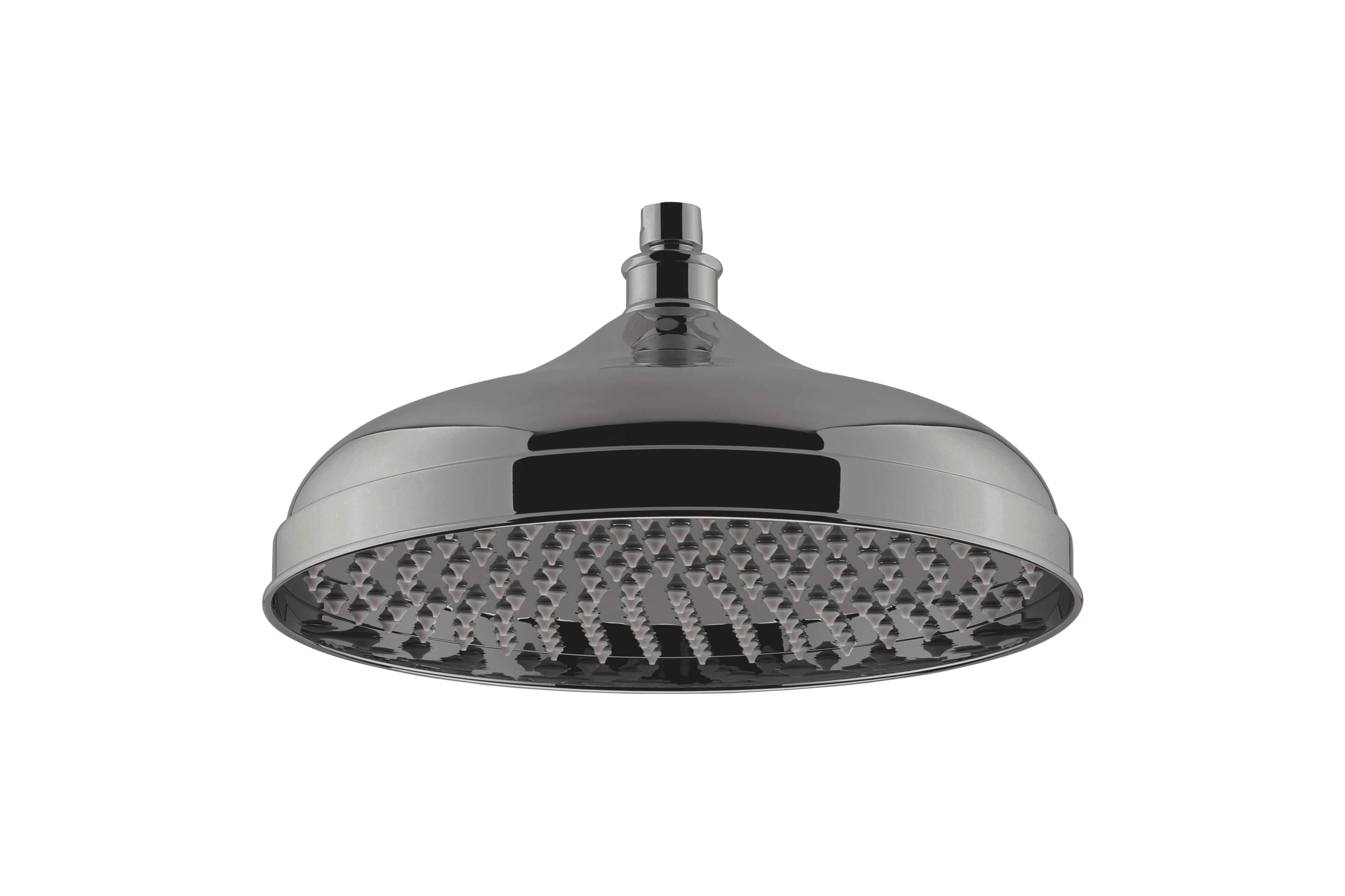 Brushed Pewter 300mm Fixed Shower Head