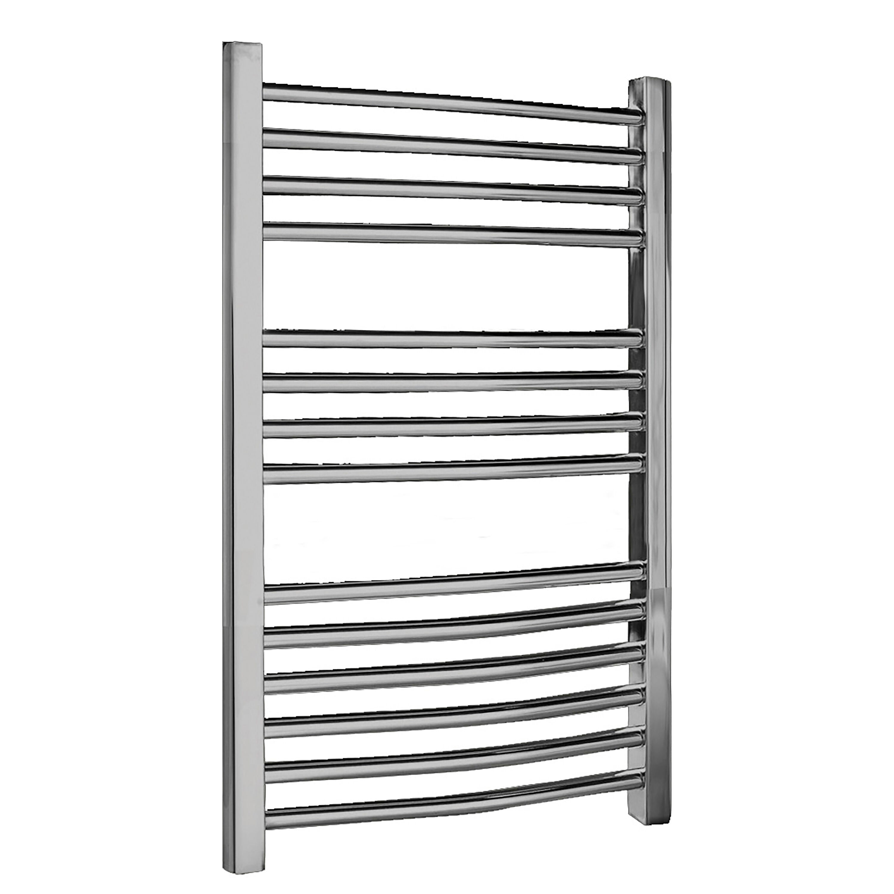 nuie 700mm x 500mm Chrome Vertical Curved Ladder Rail