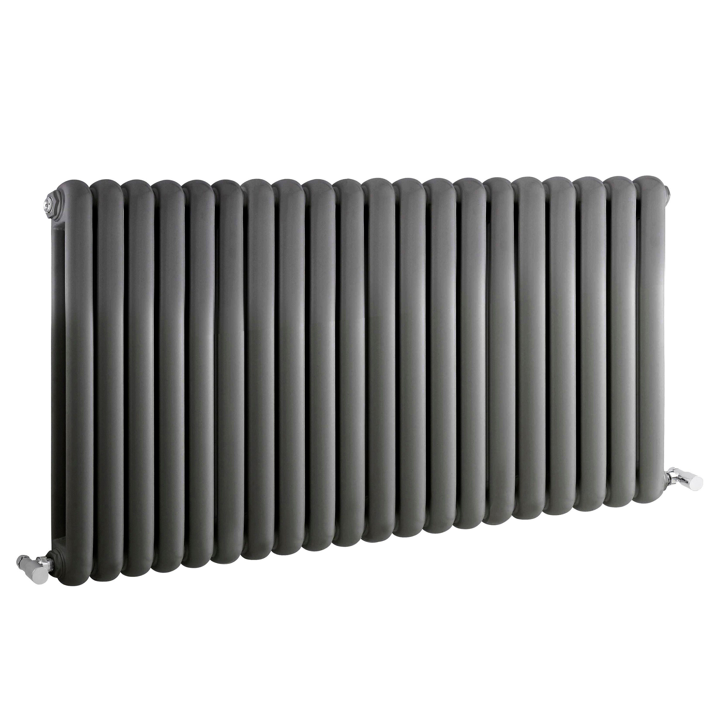 Salvia Anthracite 1223mm x 635mm Horizontal Column Radiator