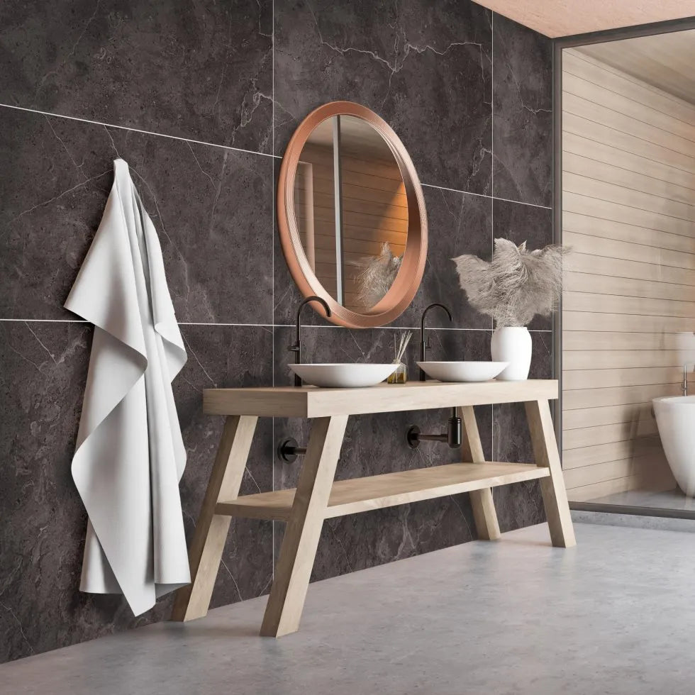 Modura Honeycomb Tile Grey Matt PVC Bathroom Panel 1000 x 2400 x 10mm