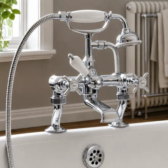Nuie Beaumont 3/4" Cranked Bath Shower Mixer