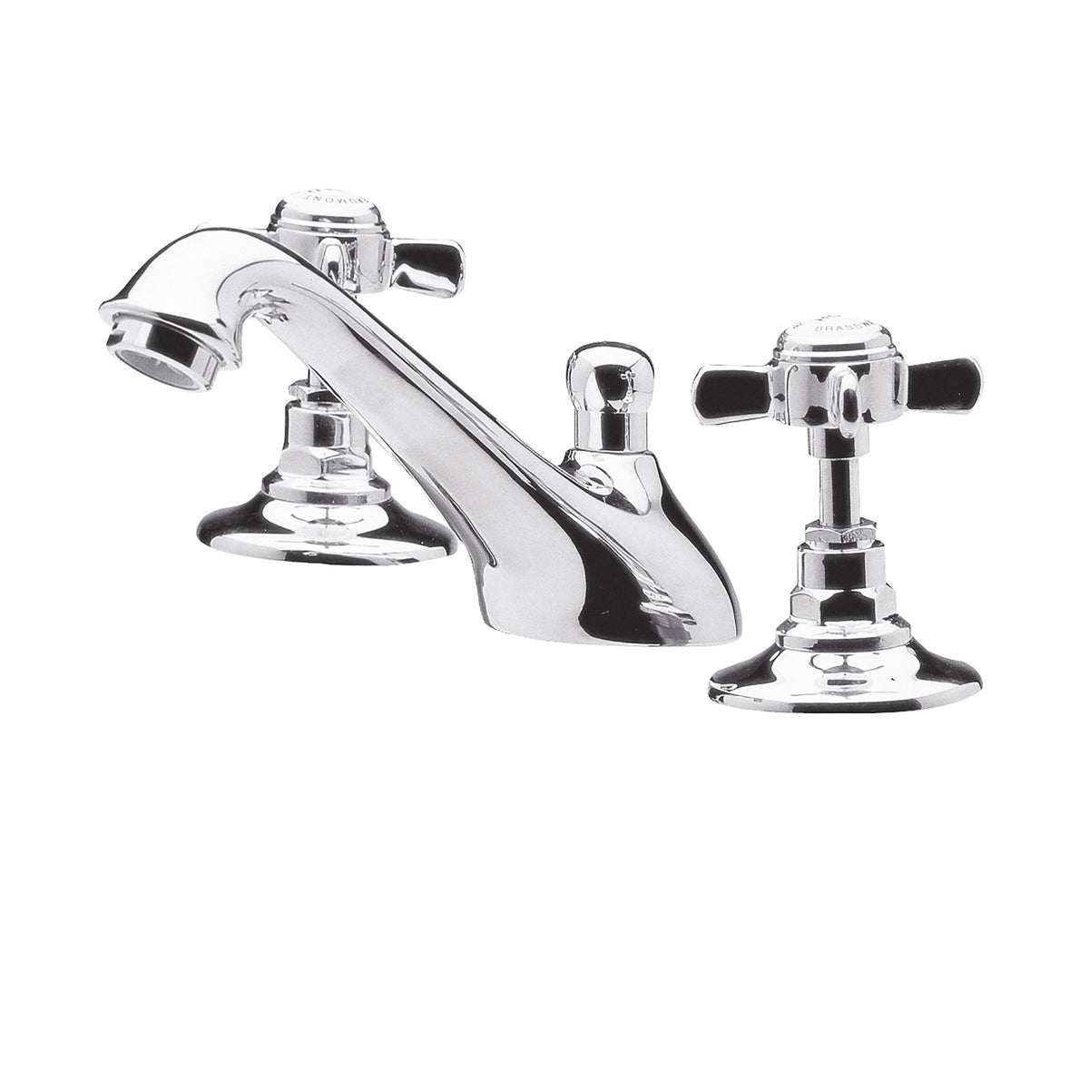 Nuie Beaumont 3 Tap Hole Basin Mixer With Pop Up Waste